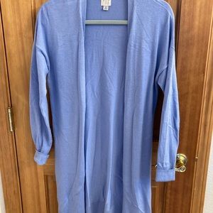 Long purple cardigan